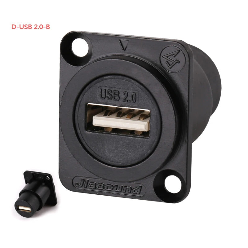 1 PCS D Series Cassic Panel-Mount Connector USB XLR BNC-D-HDMI VGA and More D Series Connector