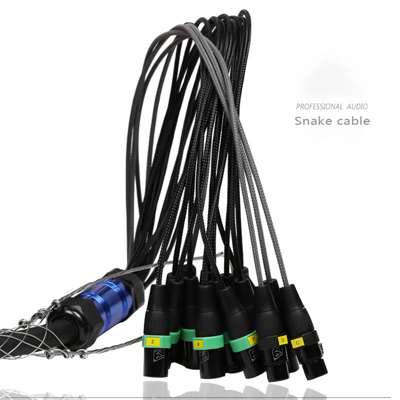 Bescoos AUDIO XLR Snake Cable 12-way multi-channel audio signal cable car stage lighting transmission signal line
