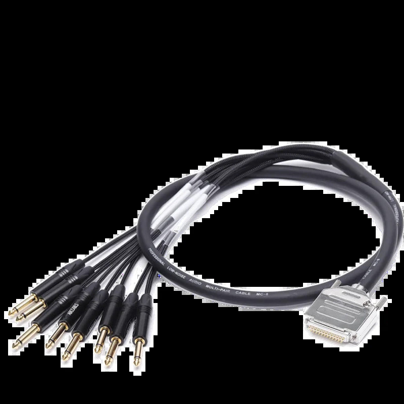 DB25 Male to 8 6.35 Plug Protools HD Cable 8 6.5 Output Braid Fan Tail Line Audio