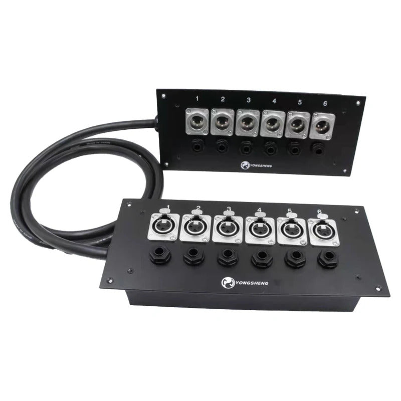 6-channel XLR Junction Box Recording Studio Through the Wall Panel XLR 6.35mm Jack Intercommunication