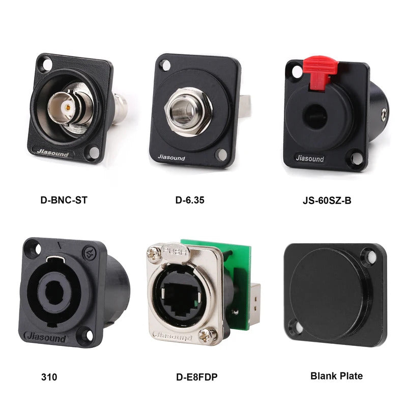 1 PCS D Series Cassic Panel-Mount Connector USB XLR BNC-D-HDMI VGA and More D Series Connector
