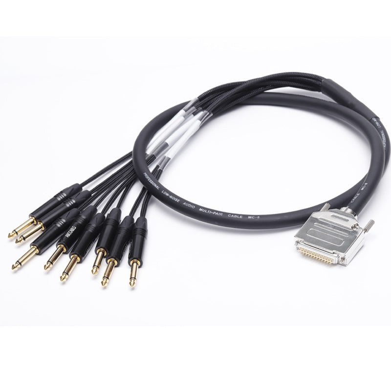 DB25 Male to 8 6.35 Plug Protools HD Cable 8 6.5 Output Braid Fan Tail Line Audio