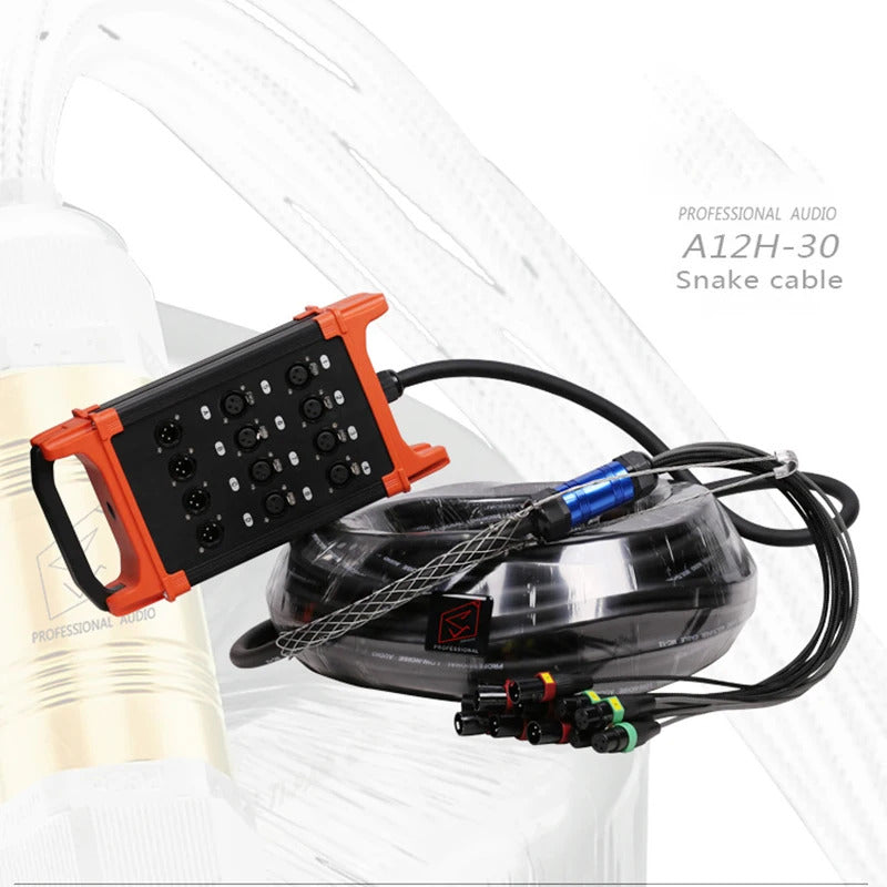Bescoos AUDIO XLR Snake Cable 12-way multi-channel audio signal cable car stage lighting transmission signal line