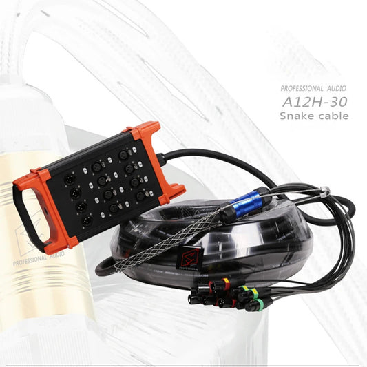Bescoos AUDIO XLR Snake Cable 12-way multi-channel audio signal cable car stage lighting transmission signal line