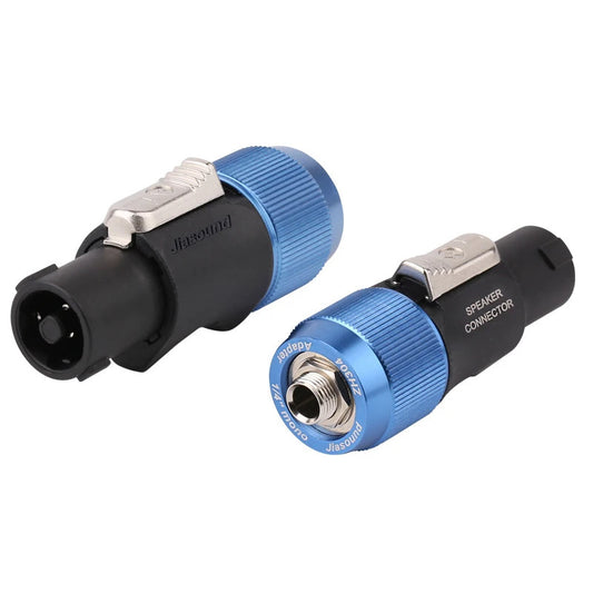 2 Pcs 1/4 inch Mono Speaker Adapter Connector Professional Audio Plug Conversion Head Stage speaker Plug to 6.35mm