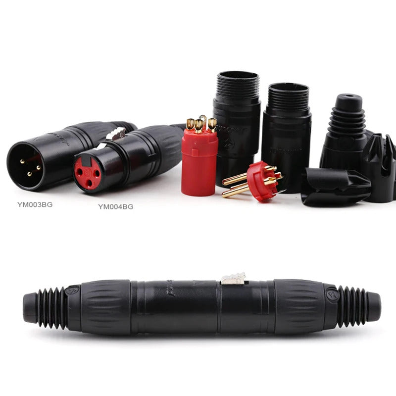 8 sets of XLR male and female XLR cable connector, card faucet, audio and video, XLR plug, 8 colors