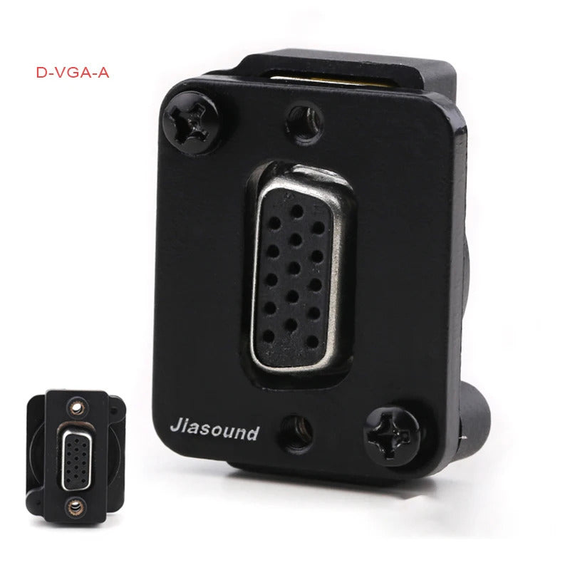 1 PCS  D Series Cassic Panel-Mount Connector USB XLR BNC-D-HDMI VGA  and More D Series Connector